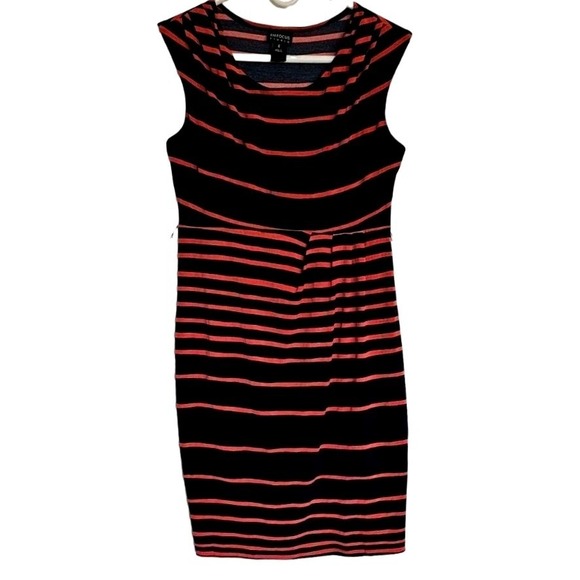 Enfocus Studio Dresses & Skirts - Enfocus‎ studio midi Dress Size 6 Navy pink striped sleeveless